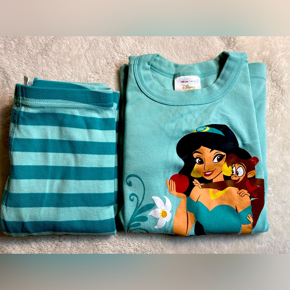 Hanna Anderrson Disney Collection Jasmine Long John Pajamas Size 10